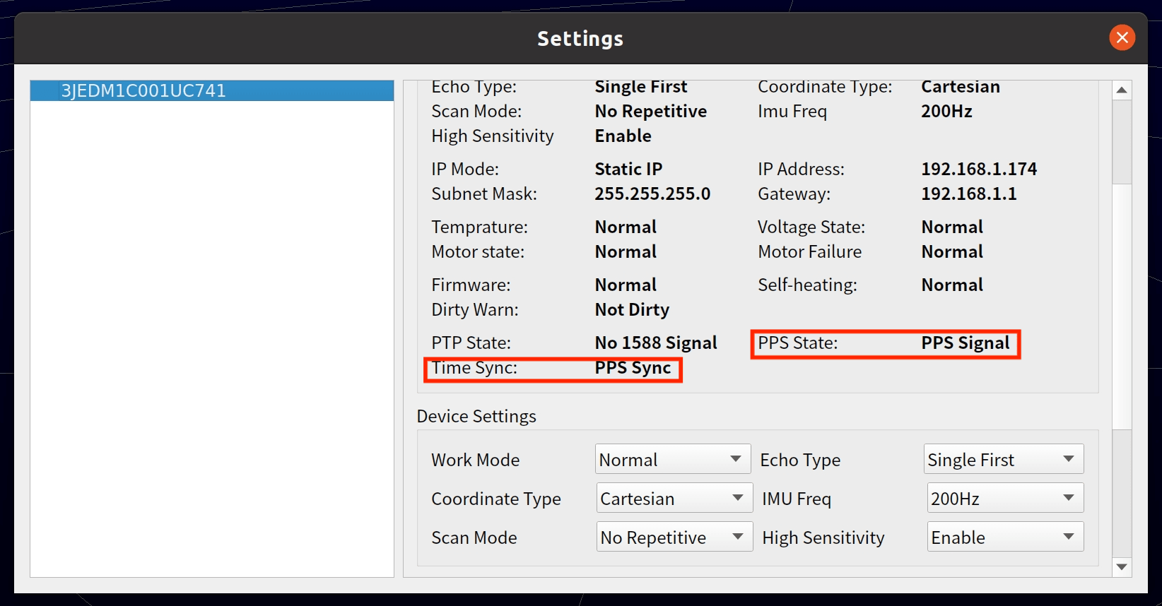 图21-Livox Viewer设置状态图